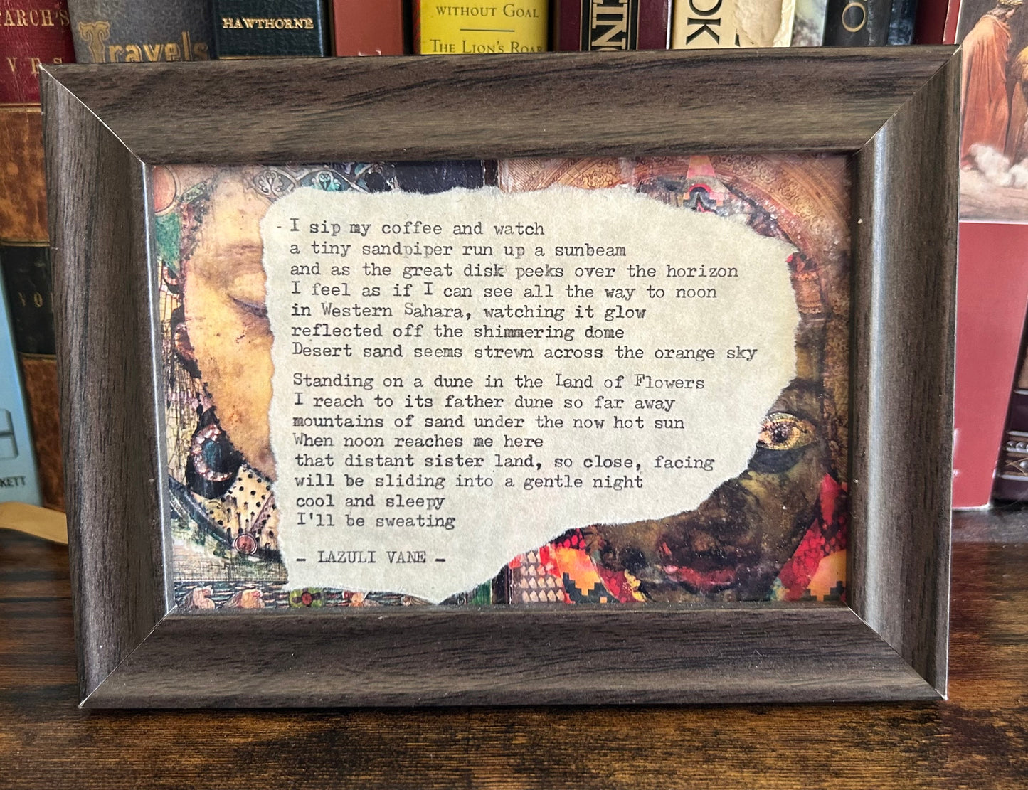 Poetry Collage - “Sunrise Coffee With a Sandpiper”